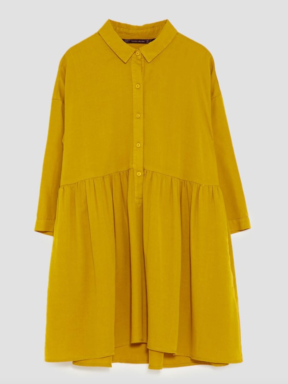 Mustard yellow shirtdress
